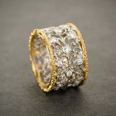 Mika - Vintage Zirkonia Klimop Ring