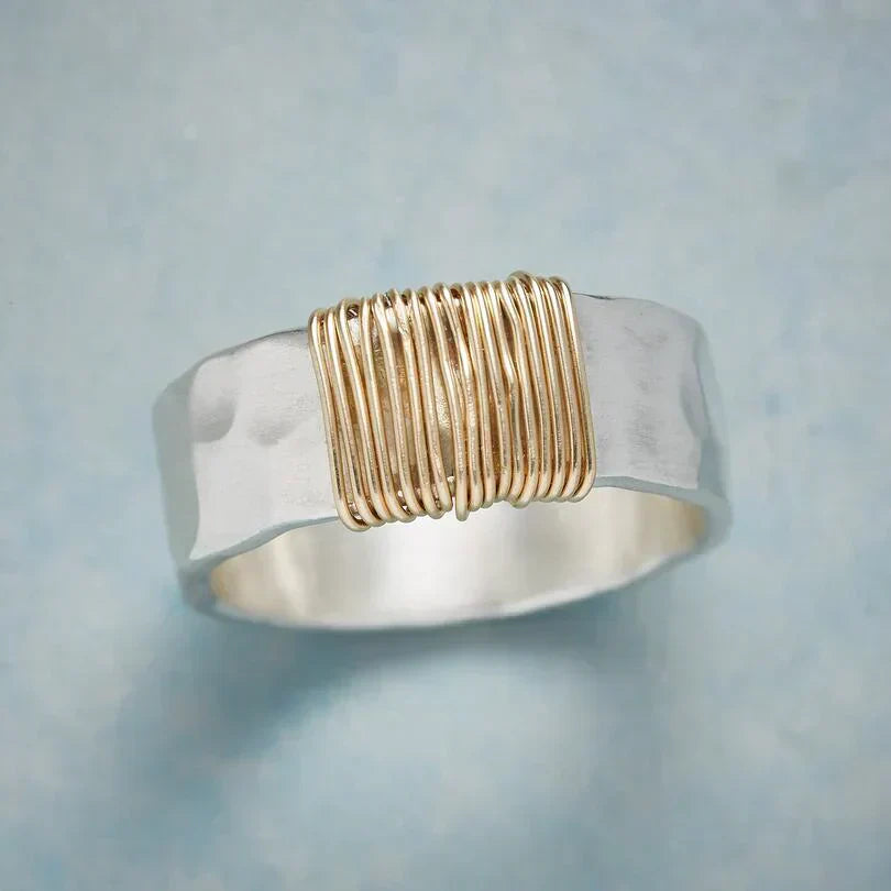 Gouden Boho Draad Ring