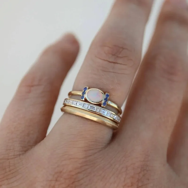 Oprah - Vintage Goudopaal-Ringset