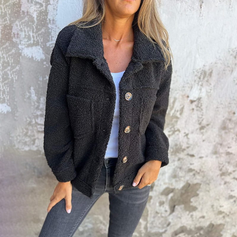 Annie | Trendy jas met zachte stof