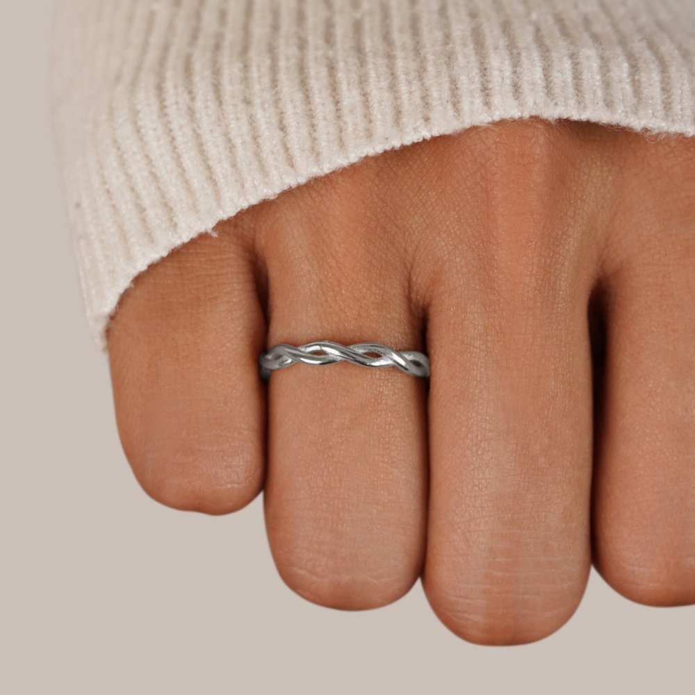 Infinity 18K Zilveren Draai-Ring