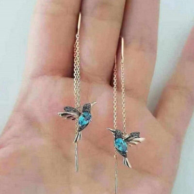 Kolibri Emaille- & Zirkonia-Oorbellen