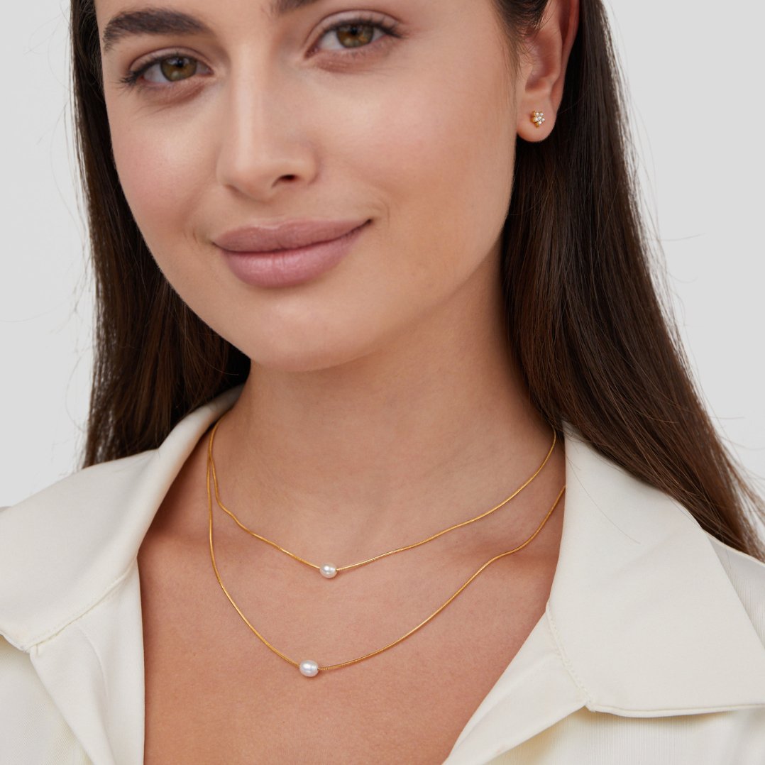 Gelaagde zoetwaterparelketting