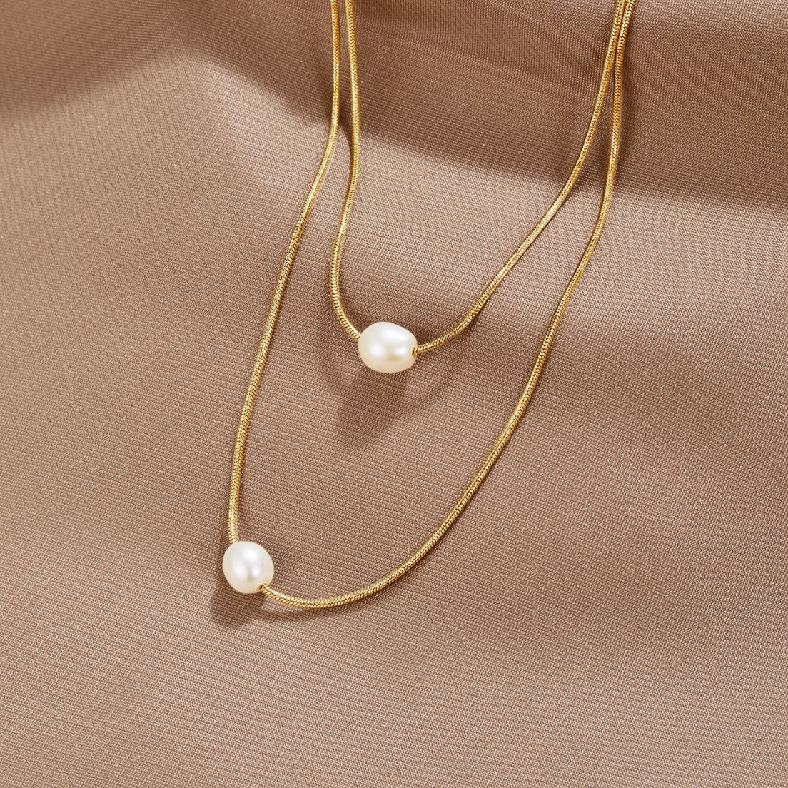 Gelaagde zoetwaterparelketting