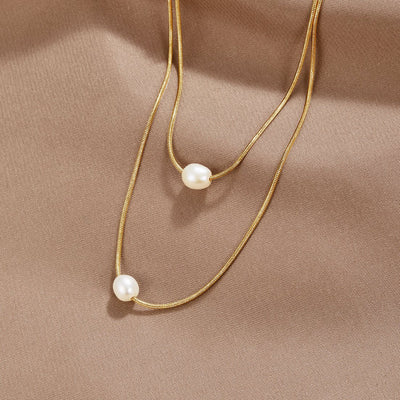 Gelaagde zoetwaterparelketting