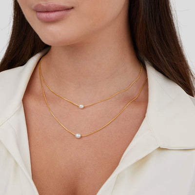 Gelaagde zoetwaterparelketting
