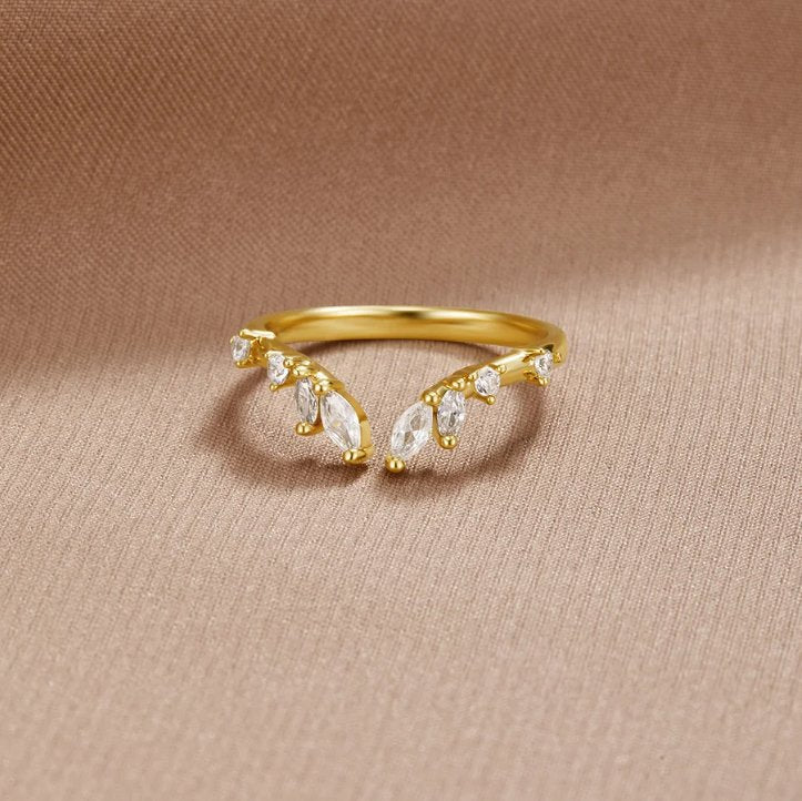 Vrede - Kristal Gouden Ring