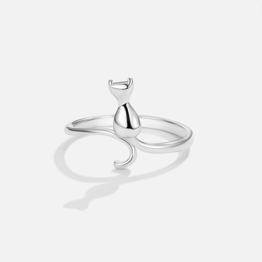 Middennachtskat Silverring