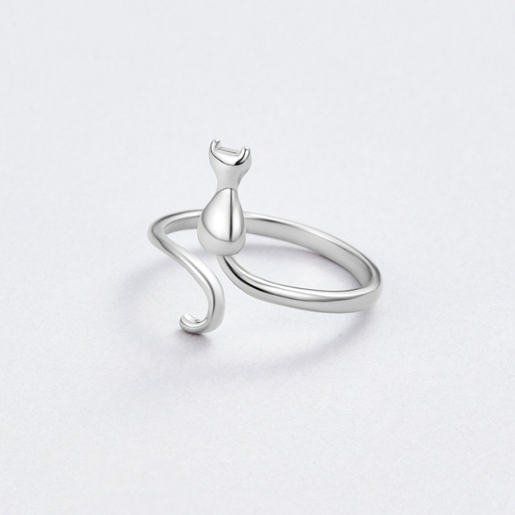 Middennachtskat Silverring
