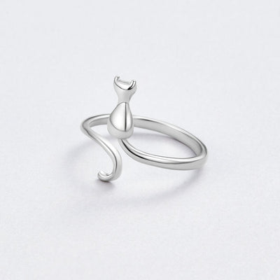 Middennachtskat Silverring