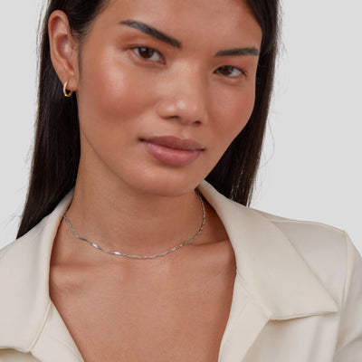 Mila Twist Zilveren Kettenhalsband