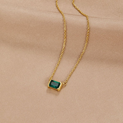 Moni Groene Smaragd-Halsband