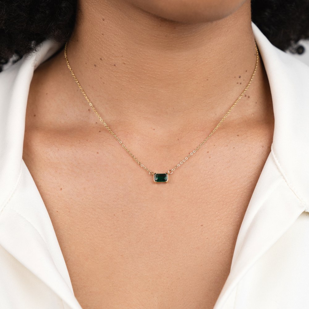 Moni Groene Smaragd-Halsband