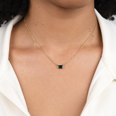Moni Groene Smaragd-Halsband