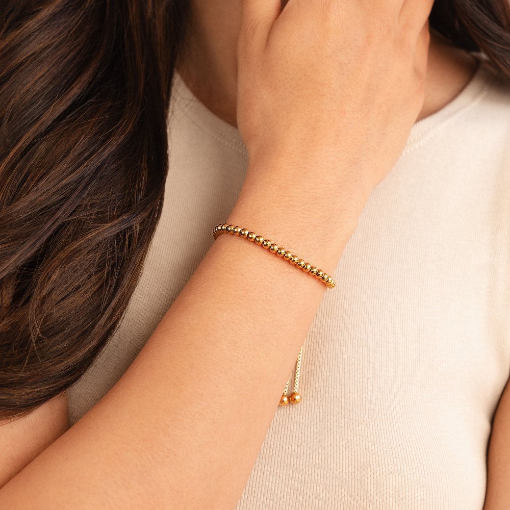 Nila Perlenarmband van Goud