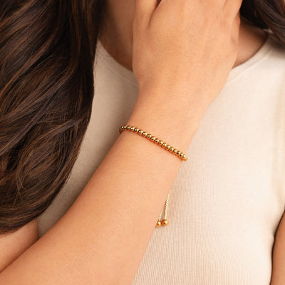 Nila Perlenarmband van Goud