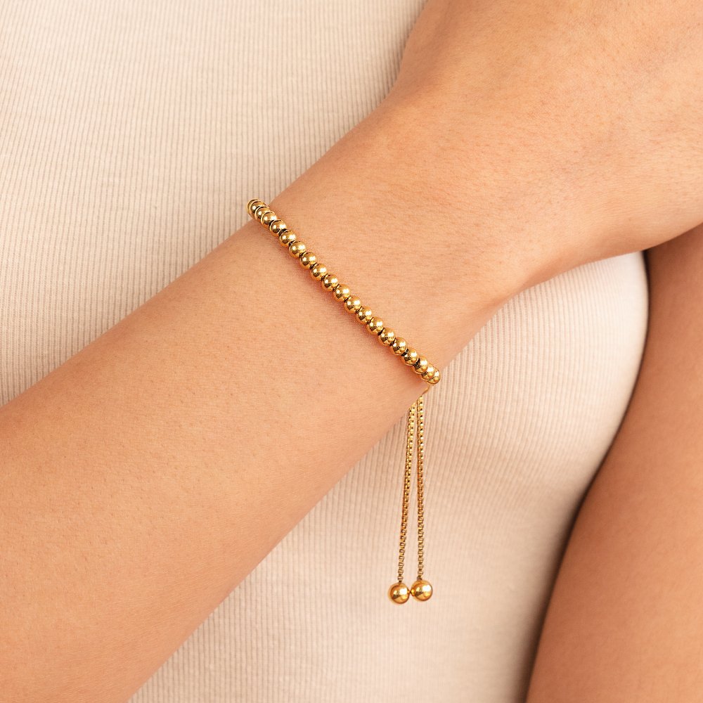 Nila Perlenarmband van Goud