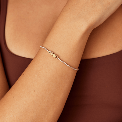 Niyah Kristall Gouden Armband