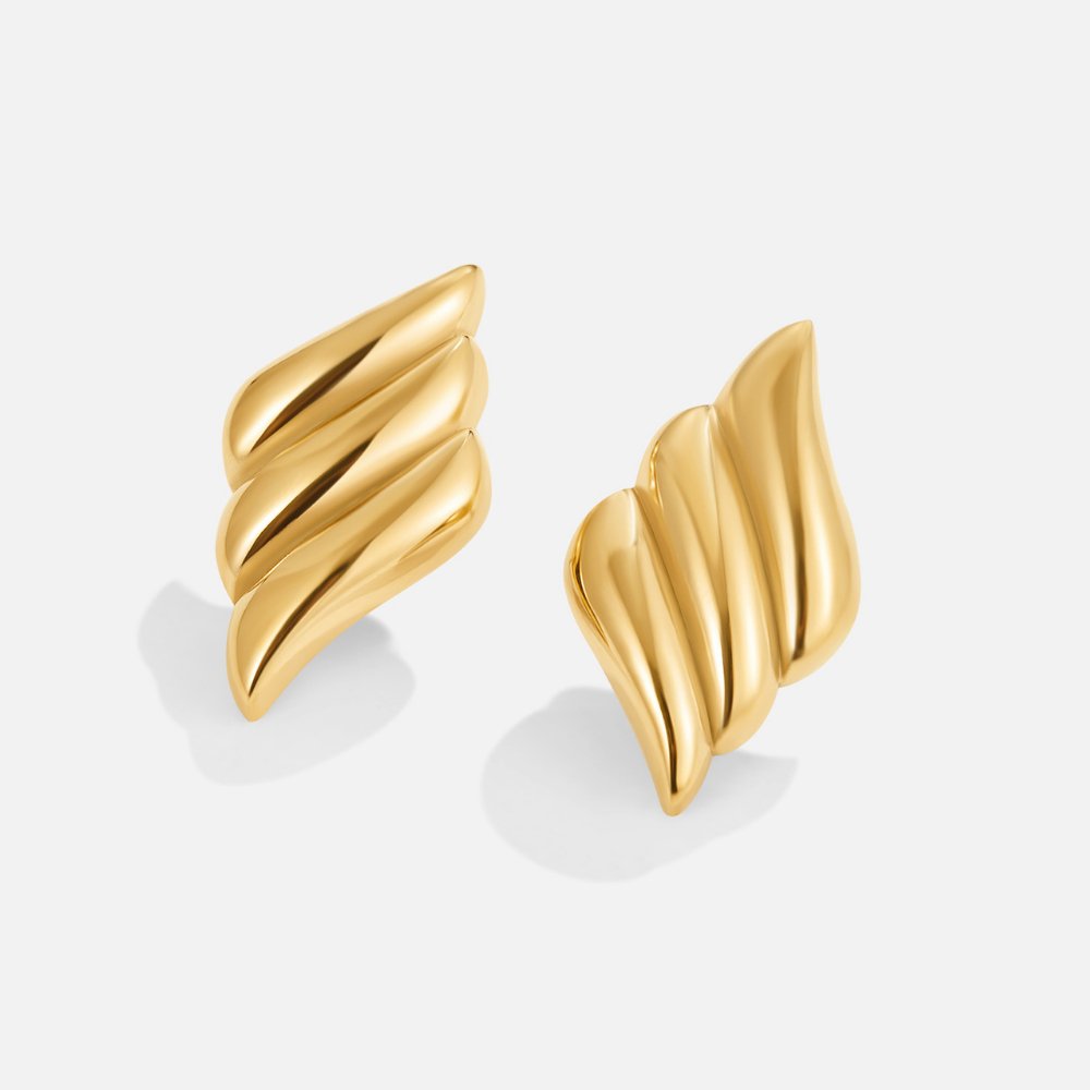 Rene Chunky Gouden Oorbellen