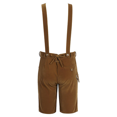 Heren Lederhosen voor Oktoberfest met Kunstzinnige Borduursels, Praktische Bretels en Comfortabele Zijzakken