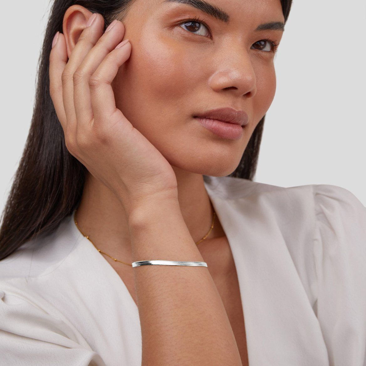 Sarya Snake Chain Zilveren Armband