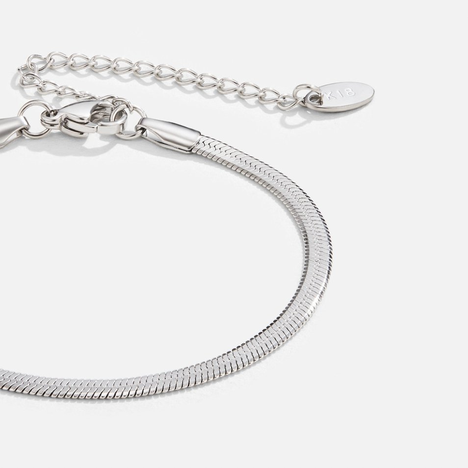 Sarya Snake Chain Zilveren Armband