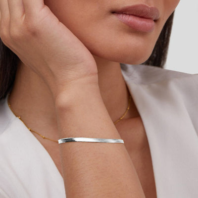 Sarya Snake Chain Zilveren Armband