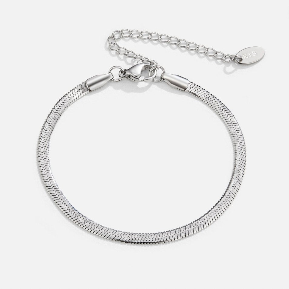 Sarya Snake Chain Zilveren Armband