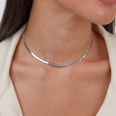 Sarya Slangenketting Zilveren Halsketting