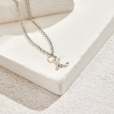 Zilveren Letters-Hart-Halsketting