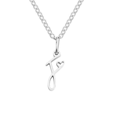 Zilveren Letters-Hart-Halsketting