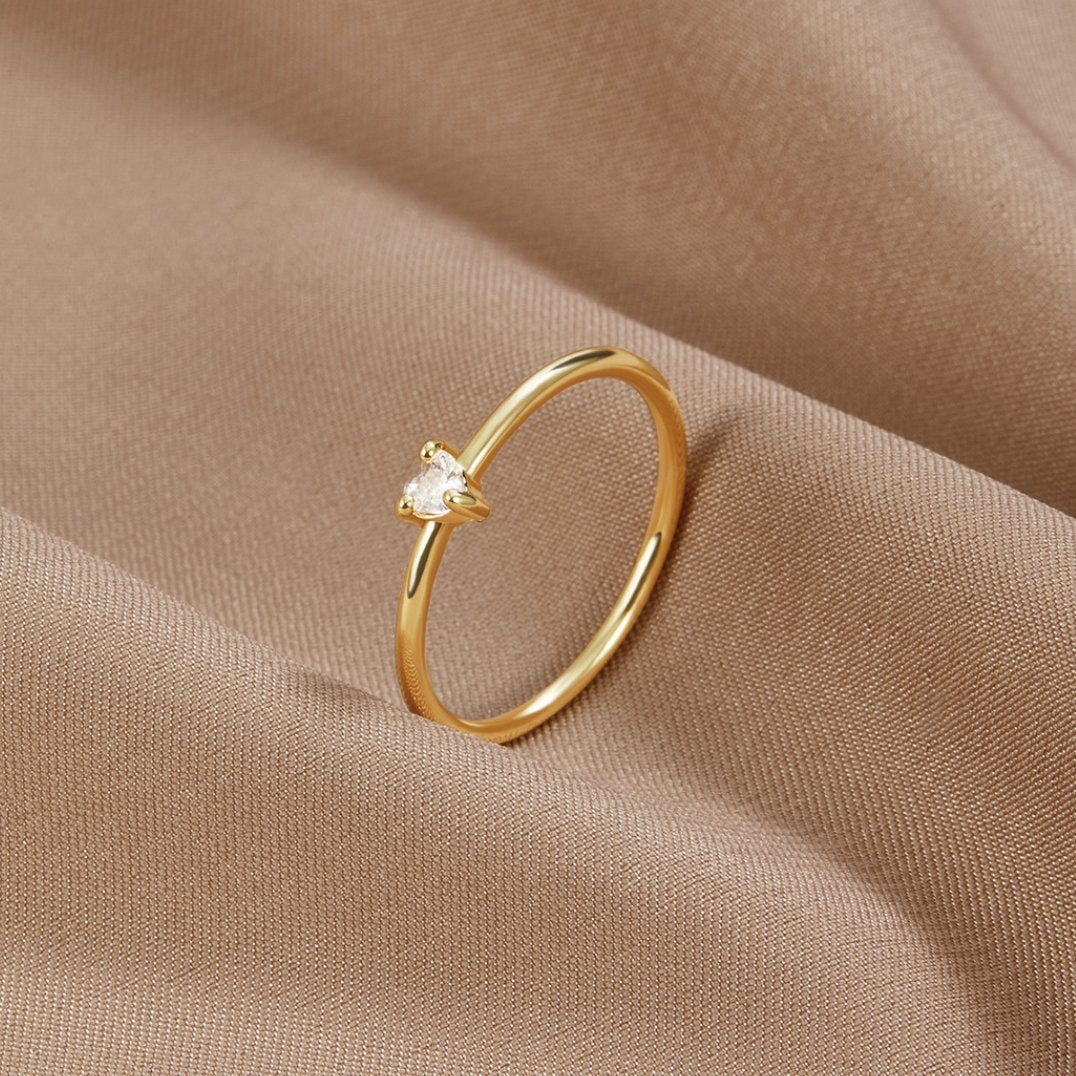 Liefde - Kristallen Hart Ring