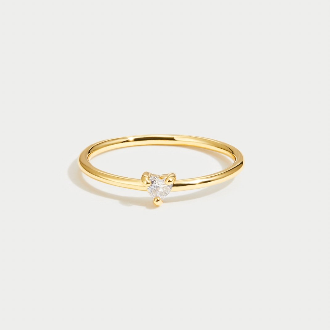 Liefde - Kristallen Hart Ring