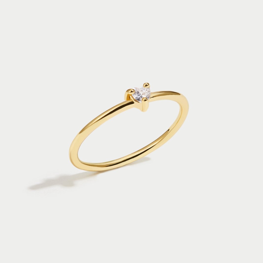 Liefde - Kristallen Hart Ring