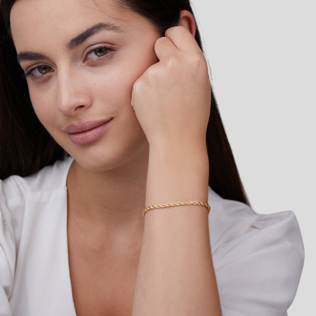 Verdraaide Chic Gouden Armband