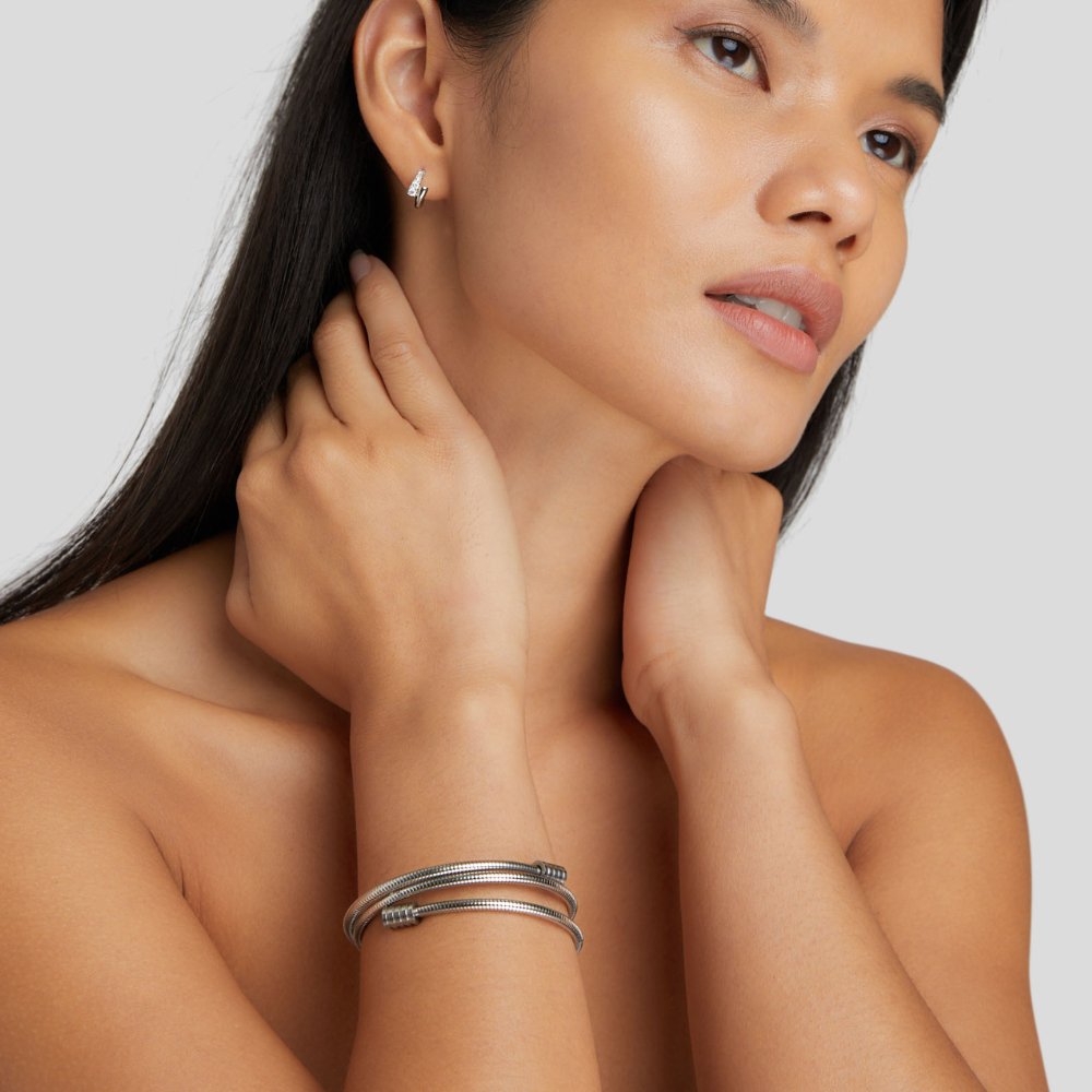 Verdraaid Zilverarmband