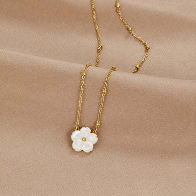 Witte Bloemenhalsband